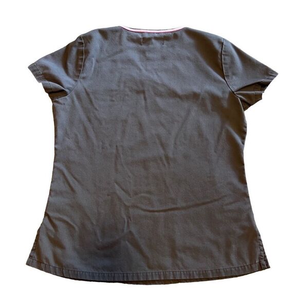 Koi Grey and Pink Scrub Top. Style 113HRT Size Small. Great Condition!! - Picture 4 of 10